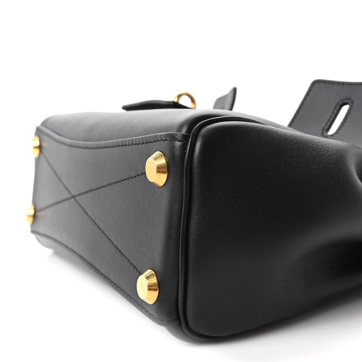 Smooth Calfskin Mini Bel Air Carry All Bag Black