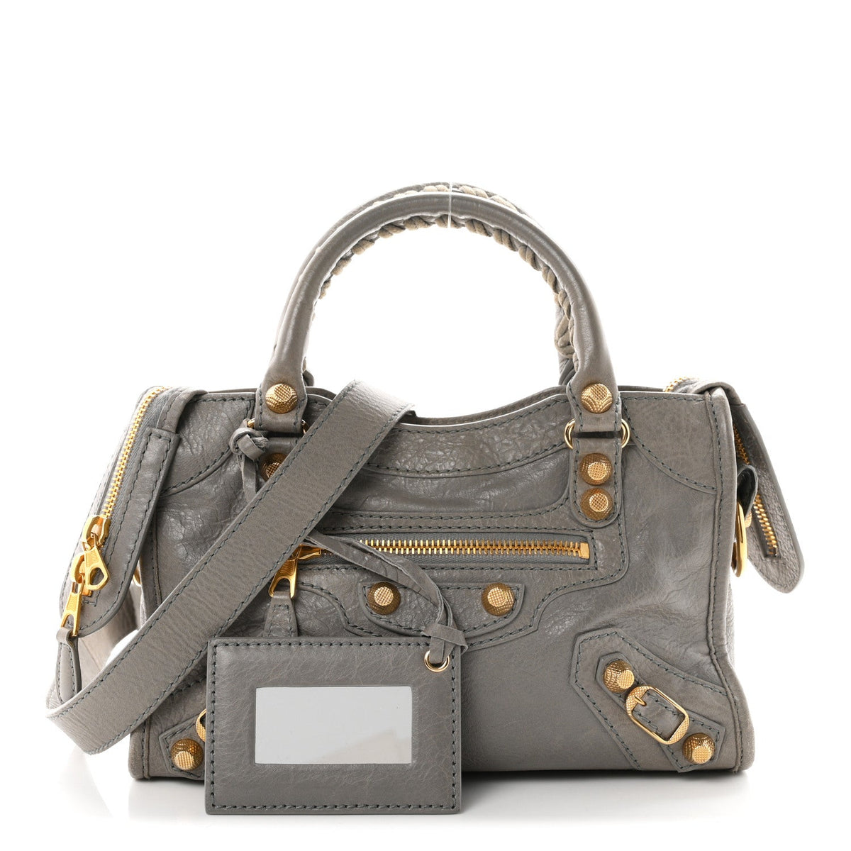 Agneau Giant 12 Gold Hardware Mini City Gris Pyrite