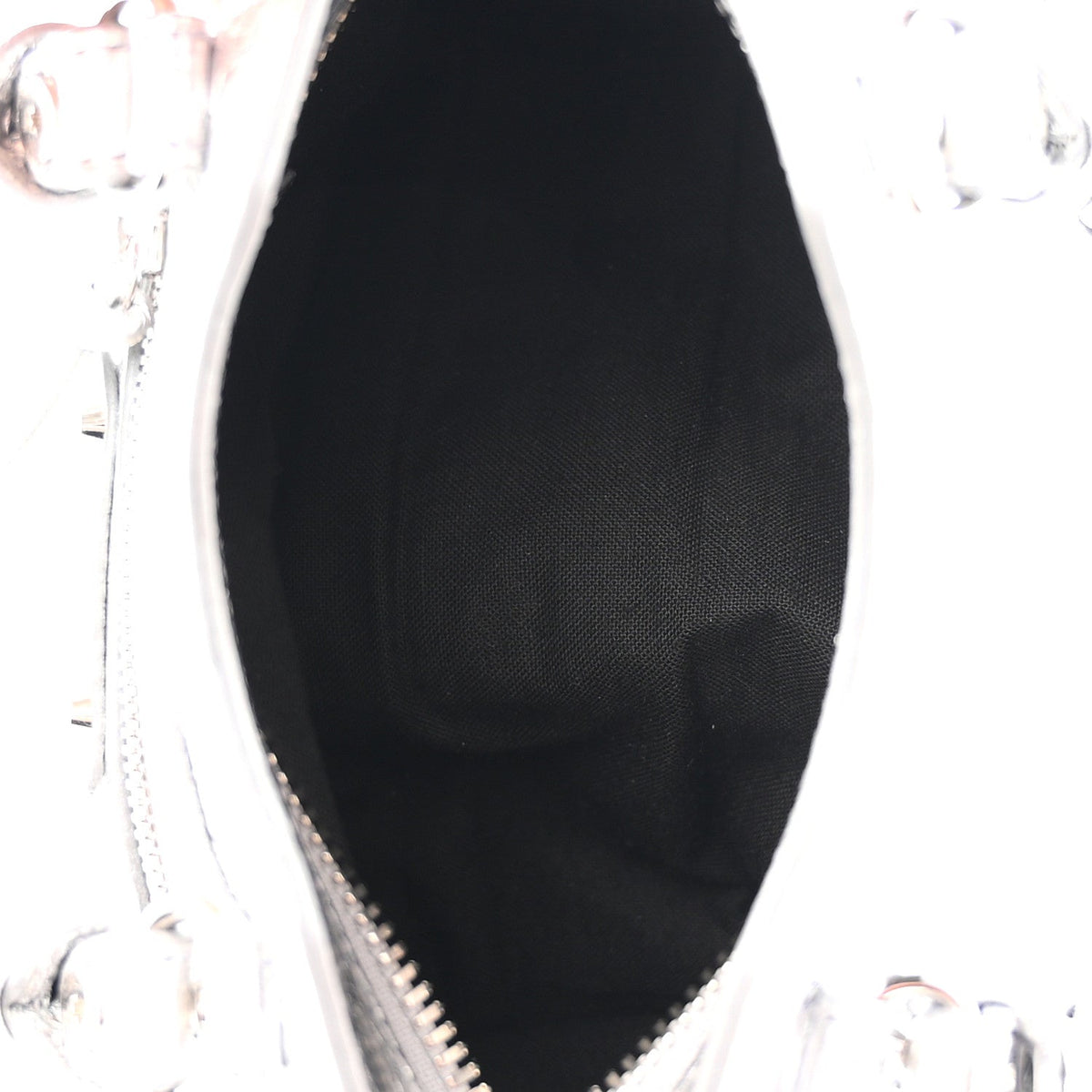 Metallized Arena Lambskin Classic Hardware Nano Le City Silver