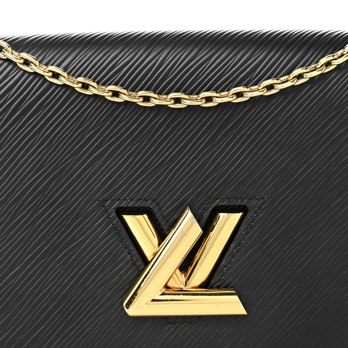 Epi Twist Belt Chain Wallet Black