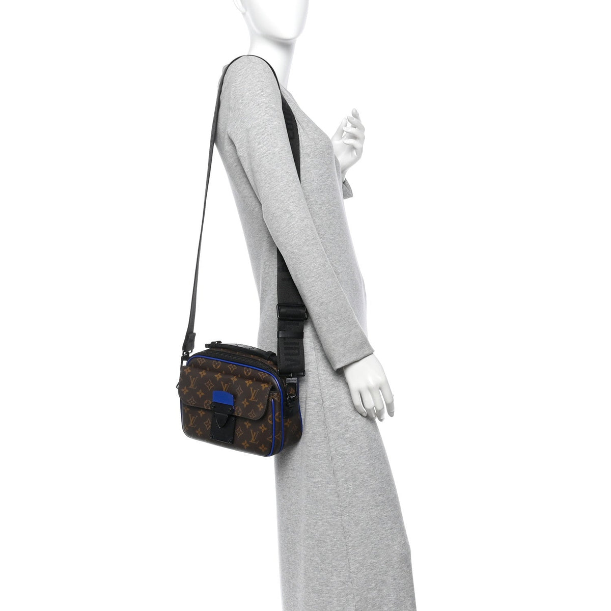 Monogram Macassar S Lock Messenger Blue