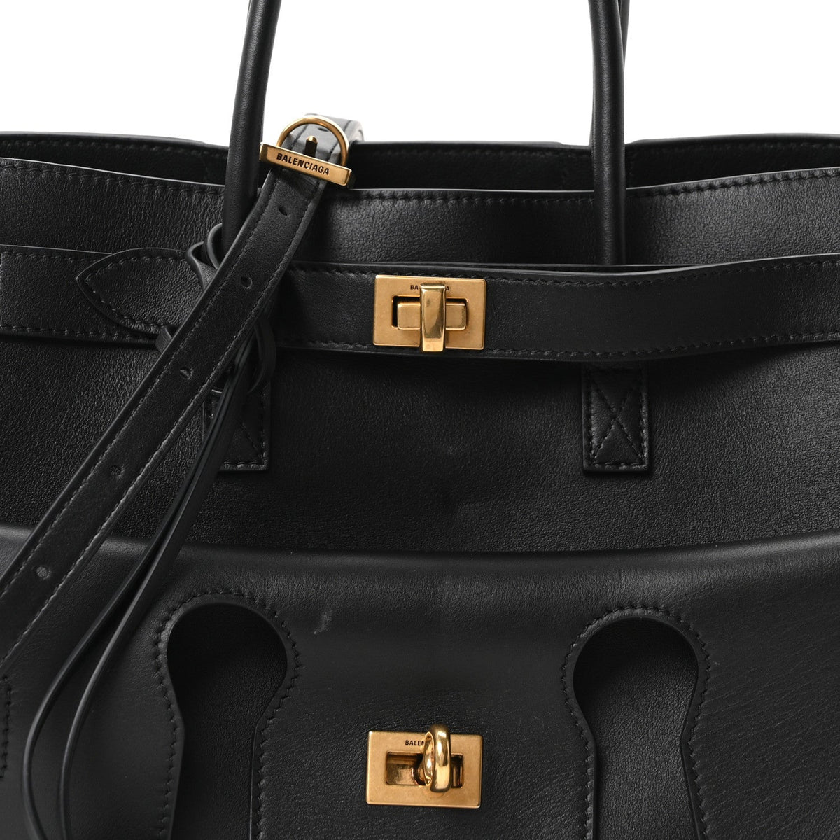 Smooth Calfskin Small Bel Air Carry All Bag Black