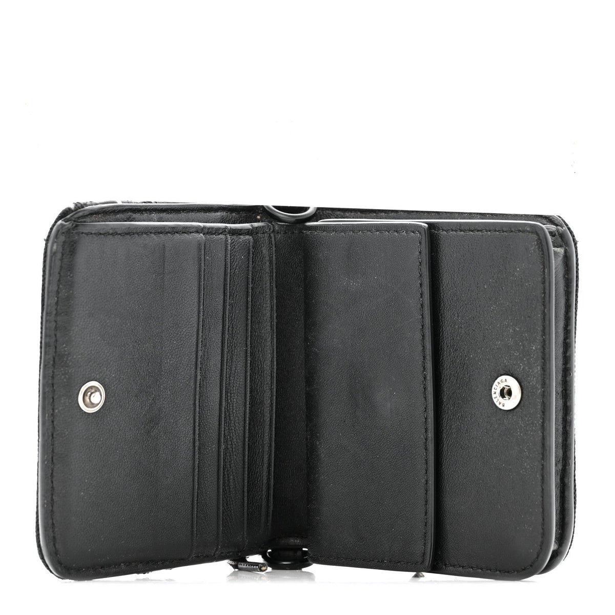 Faux Calfskin Fabric Sneakerhead Crossbody Wallet Black