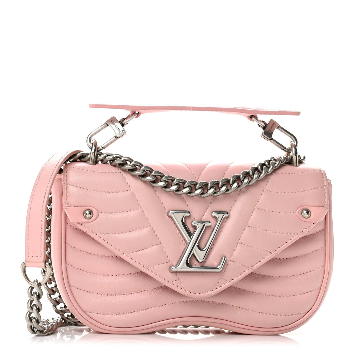 Calfskin New Wave Chain PM Smoothie Pink
