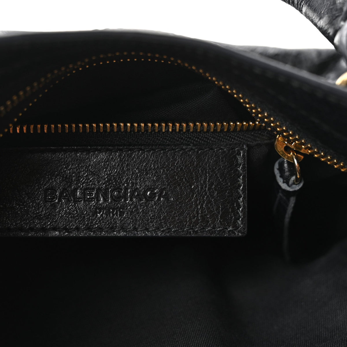 Agneau Classic Gold Hardware Mini City Black