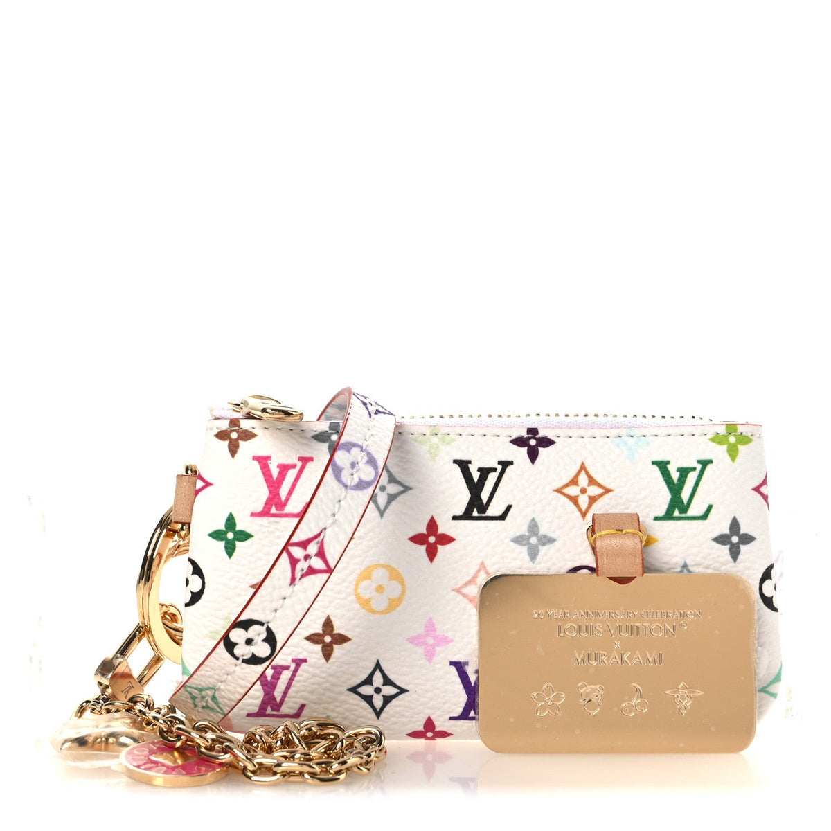 LV X TM Monogram Multicolor Phone Holder White