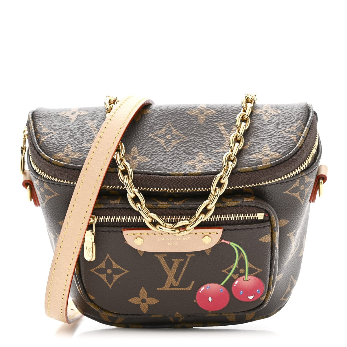 LV X TM Monogram Cerises Mini Bumbag