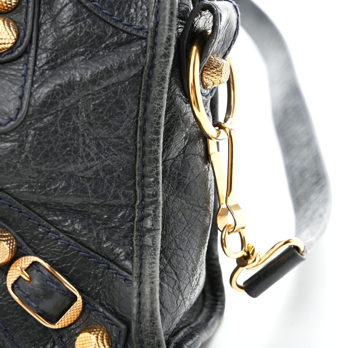 Agneau Giant 12 Gold Hardware Mini City Anthracite Anthracite