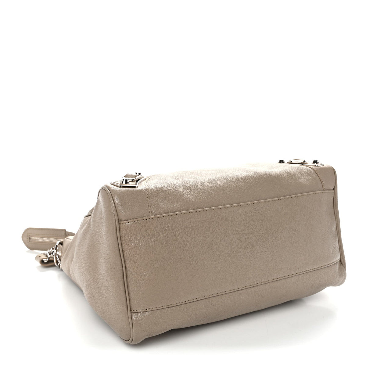 Chevre Silver Metallic Edge Hardware Velo Beige Dune Argille