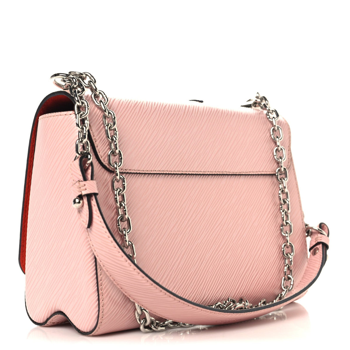 Epi Travel Stickers Twist Shoulder Bag Rose Ballerine