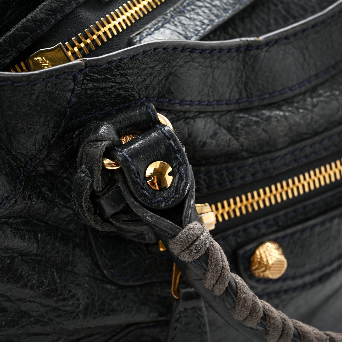 Agneau Giant 12 Gold Hardware Mini City Anthracite Anthracite