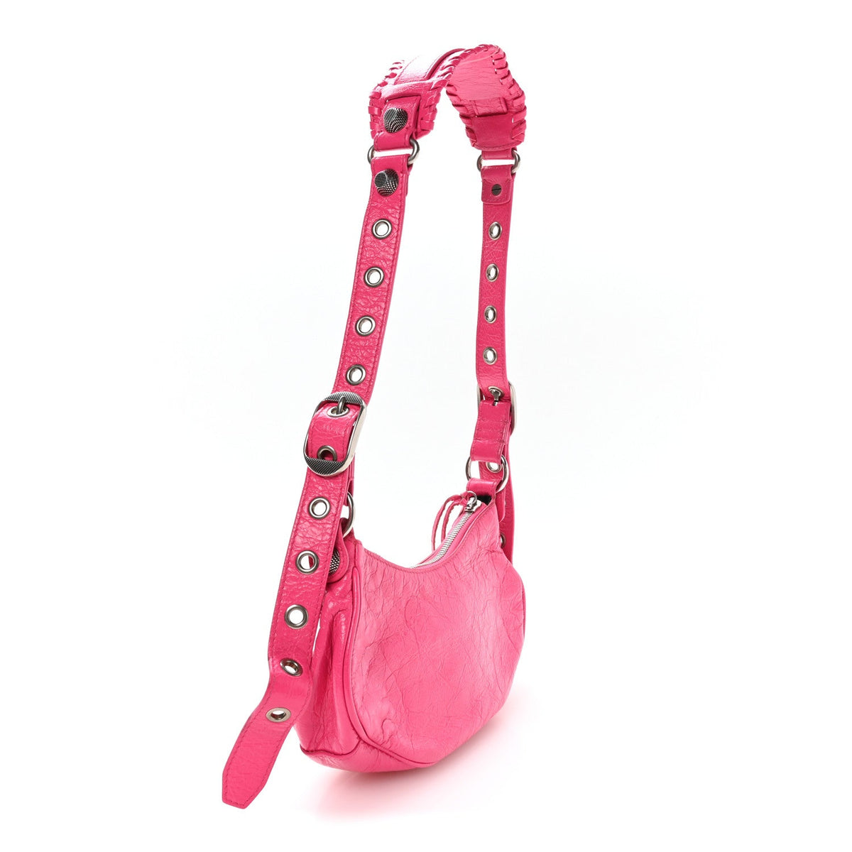 Agneau Arena Le Cagole Shoulder Bag XS Hot Pink