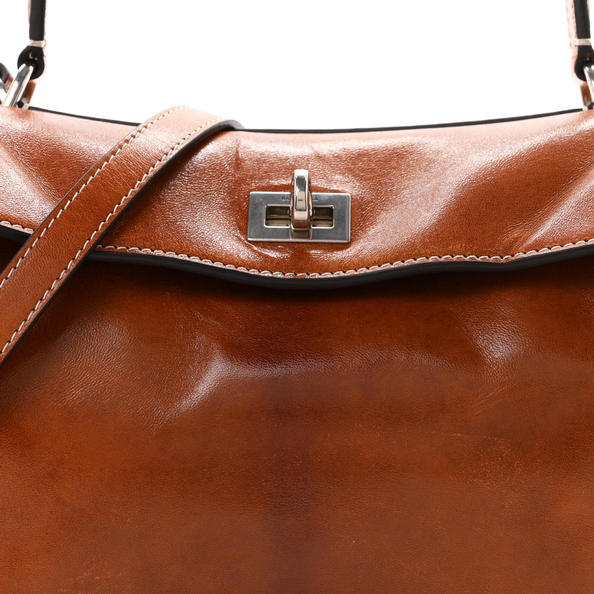 Vegetable Tanned Lambskin Small Rodeo Top Handle Handbag Tan Cowboy