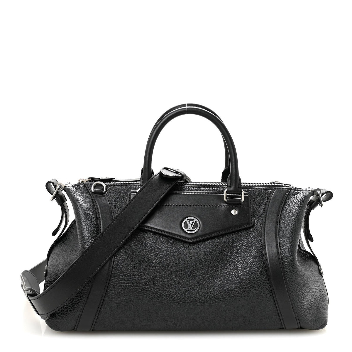 Pixel Lambskin LV Biker MM Black