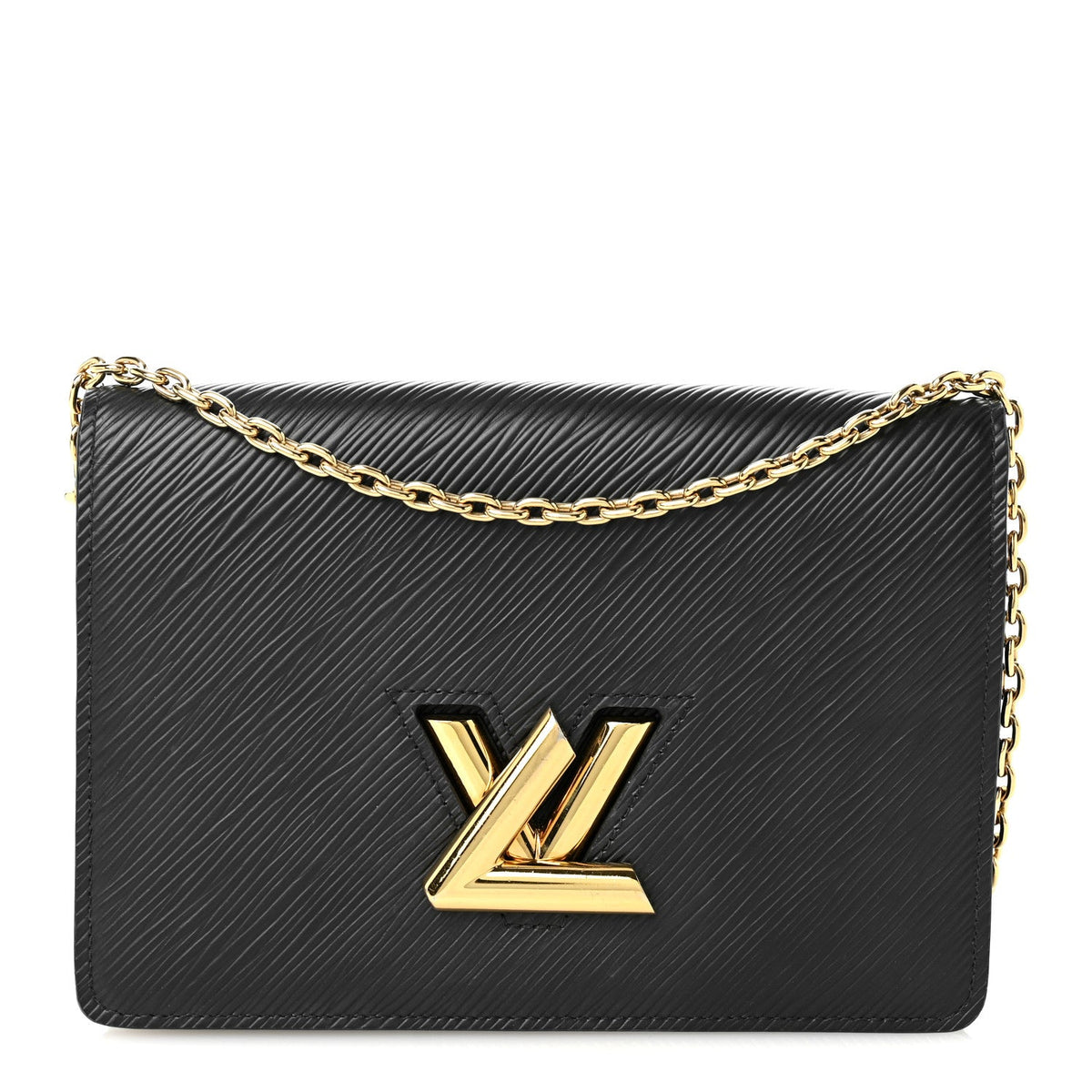 Epi Twist Belt Chain Wallet Black