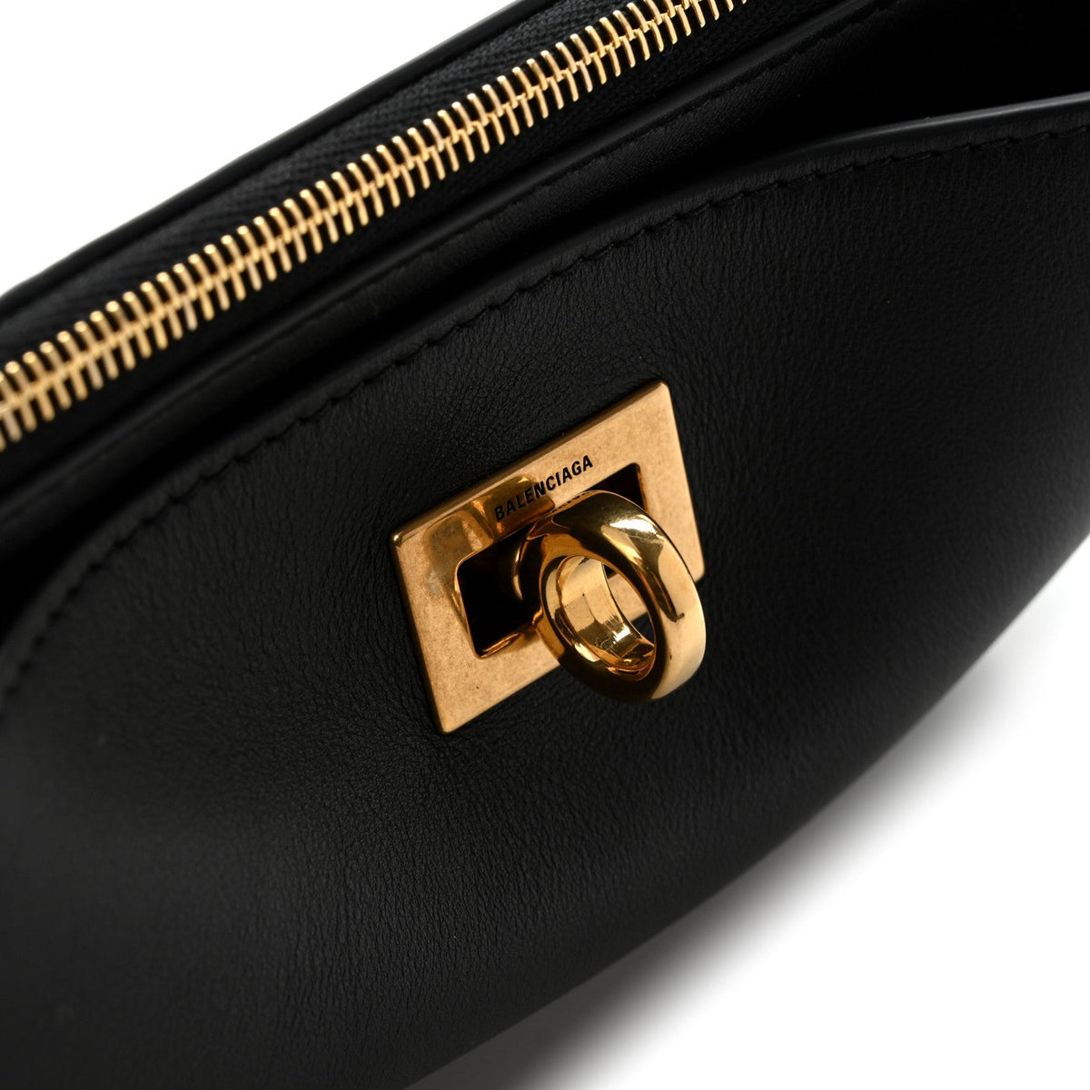 Natural Smooth Calfskin Rodeo Sling Pochette Black