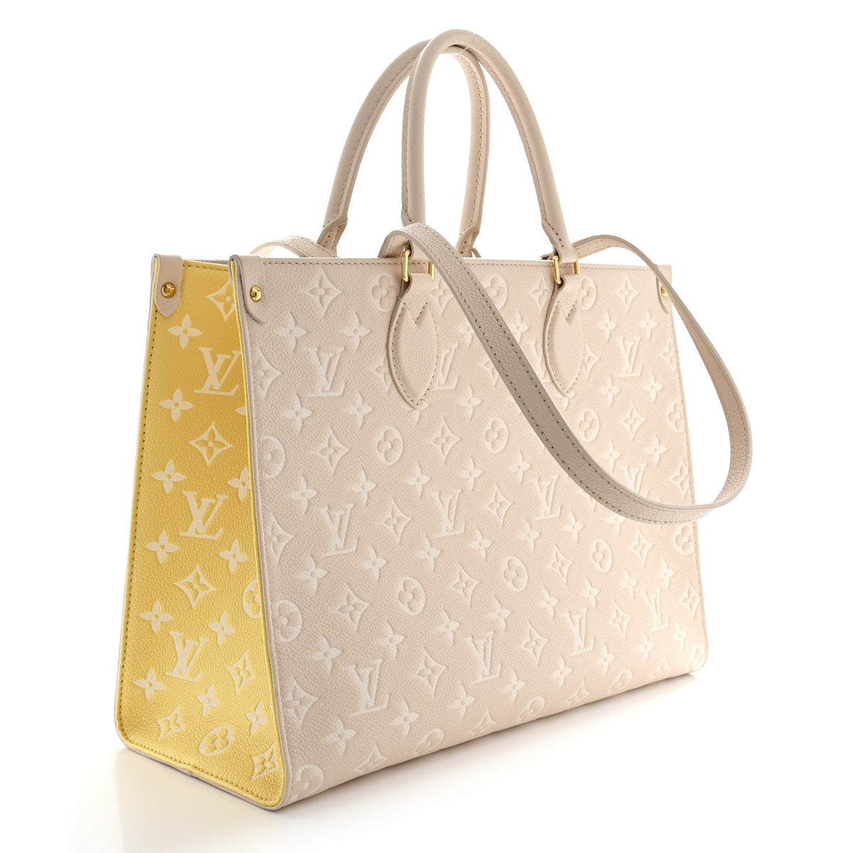 Empreinte Monogram Spring In The City Onthego MM Beige Pink Yellow