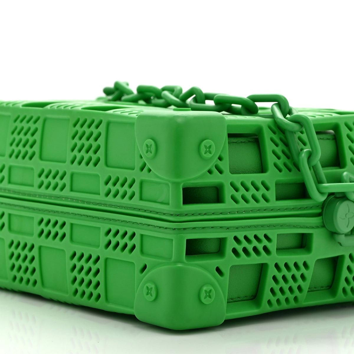 Rubber Cowhide Mini Soft Trunk Green