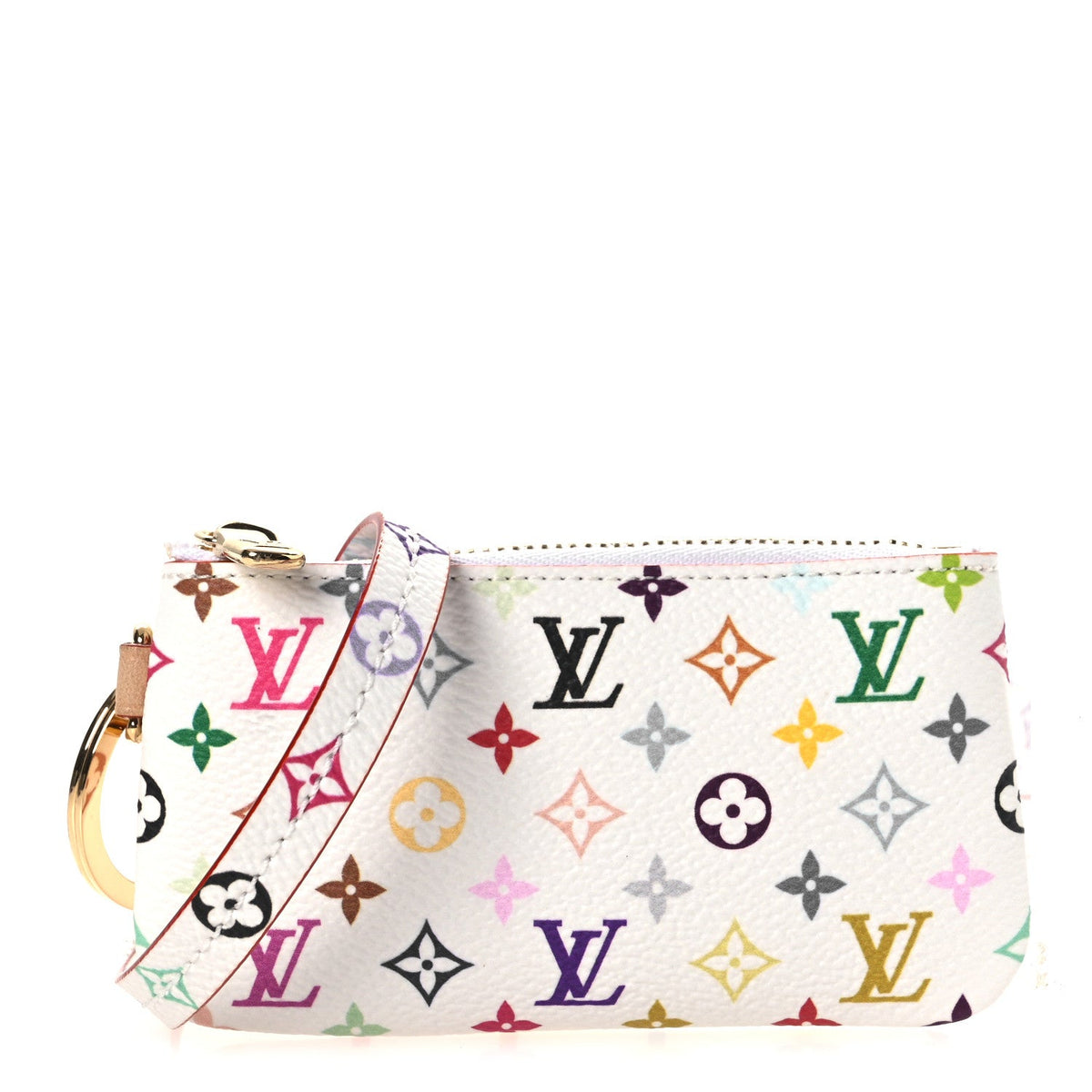 LV X TM Monogram Multicolor Phone Holder White