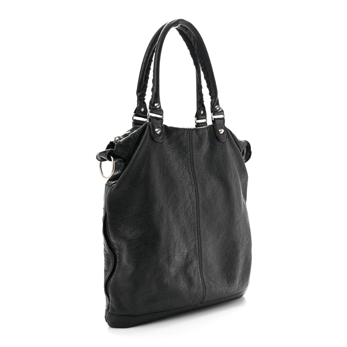 Agneau Classic Hardware Square Tote Black
