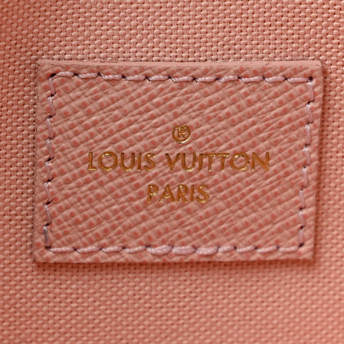 Damier Azur Pochette Felicie Chain Wallet Rose Ballerine