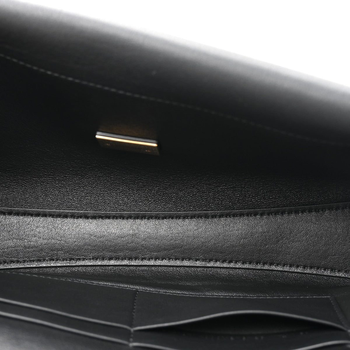 Smooth Calfskin Small Bel Air Clutch On Strap Black