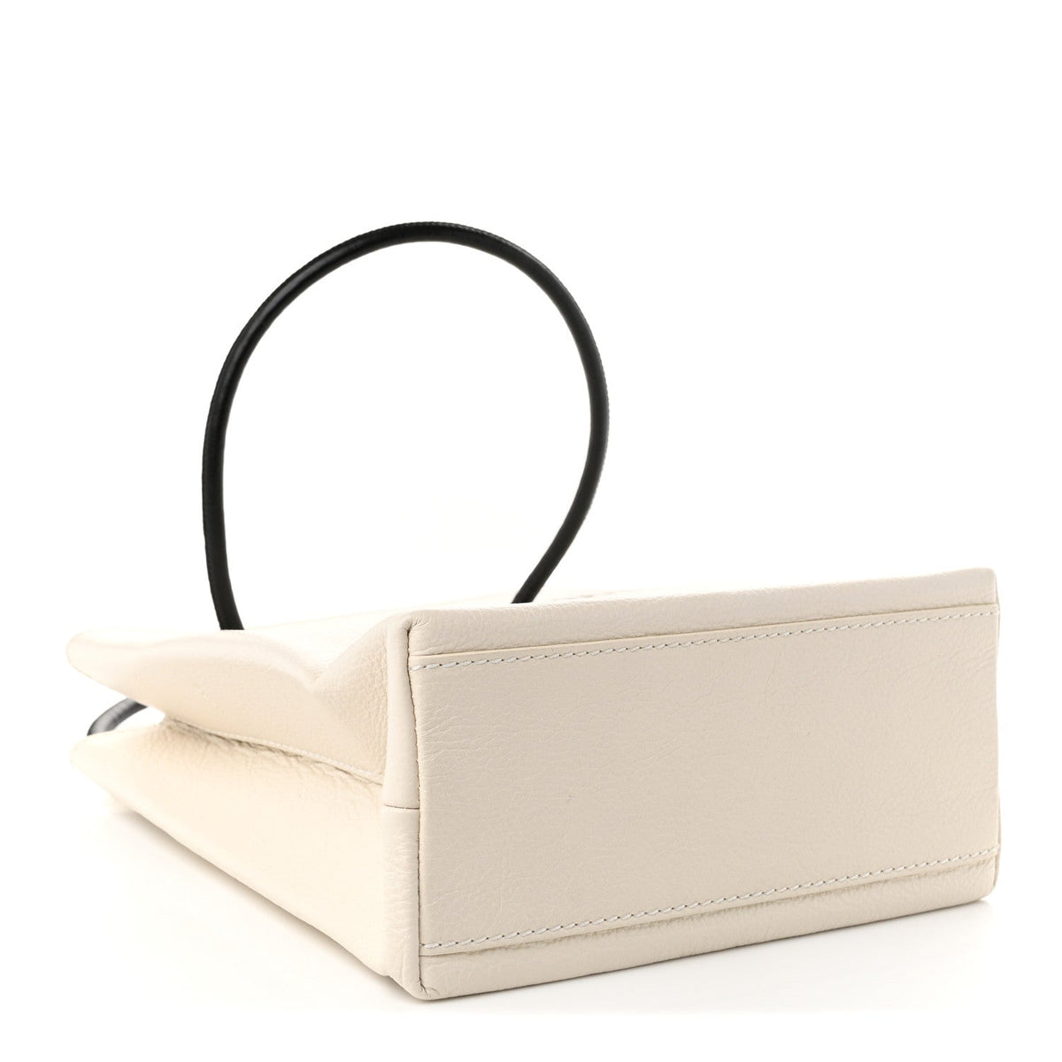 Calfskin Logo XXS Shopping Tote White