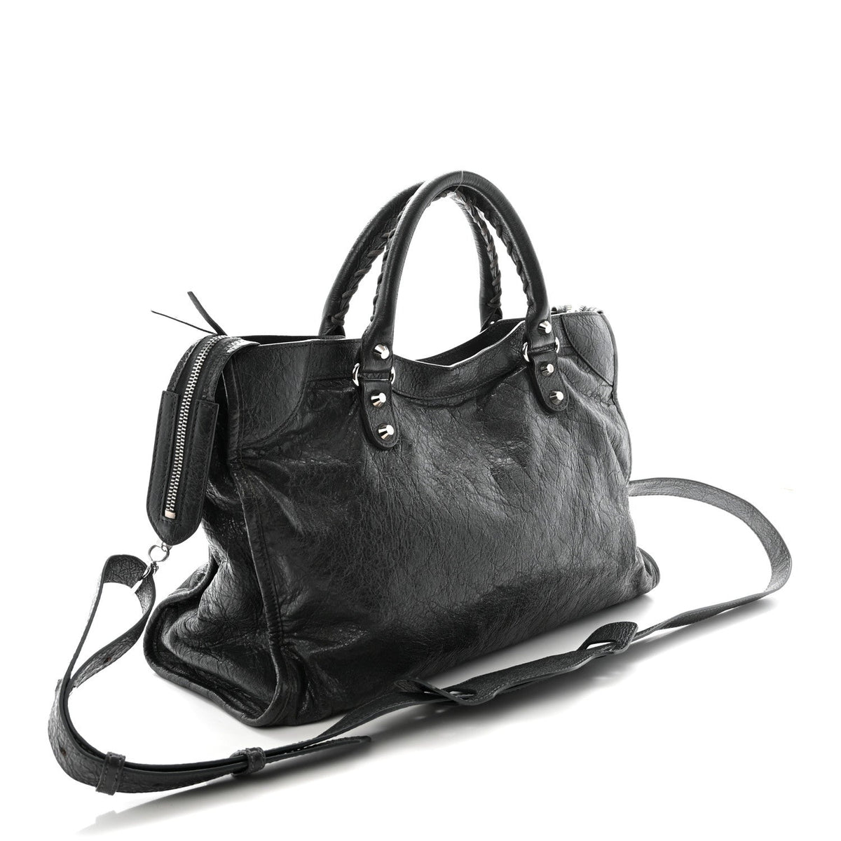 Agneau Classic Silver Hardware City Gris Fossile