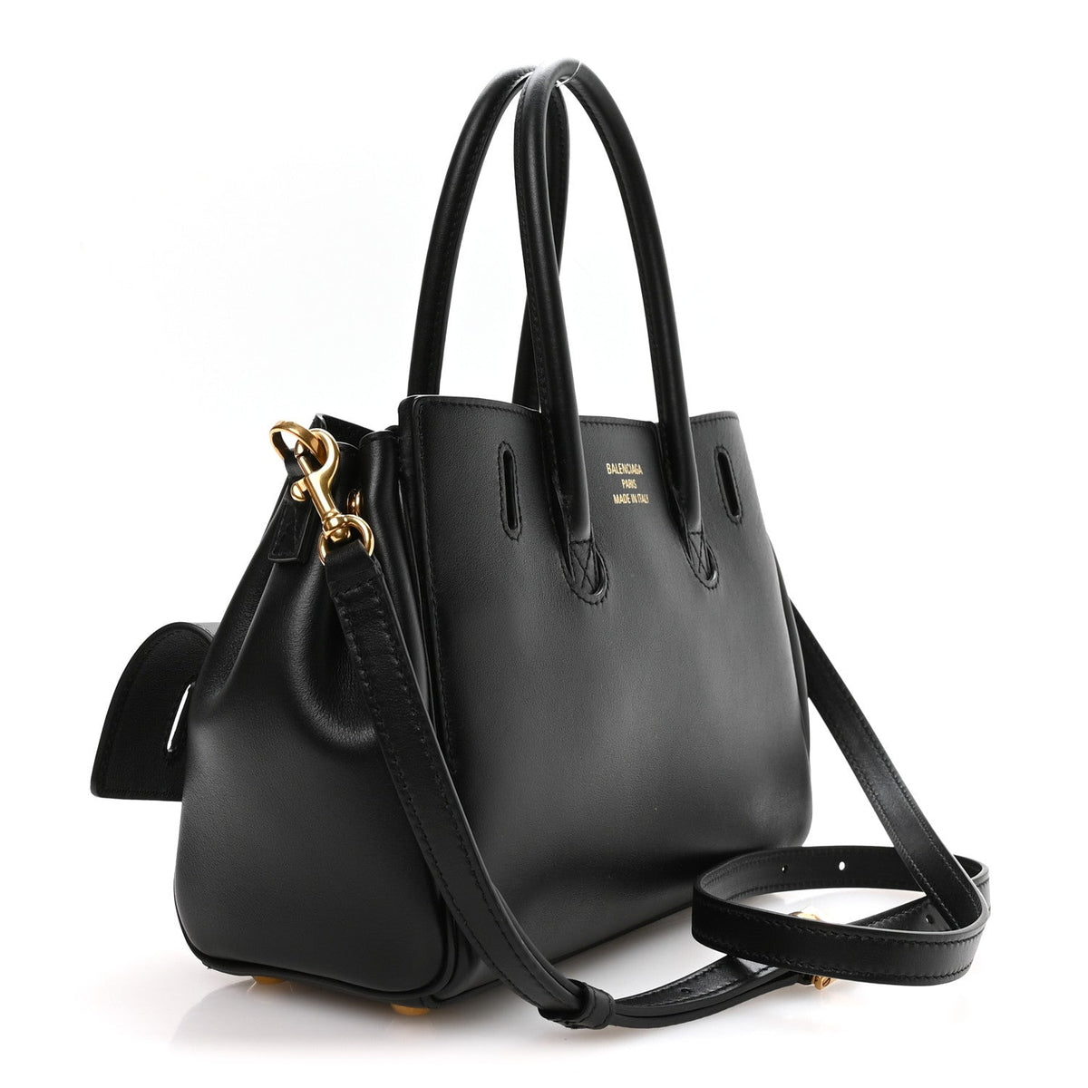 Smooth Calfskin Mini Bel Air Carry All Bag Black