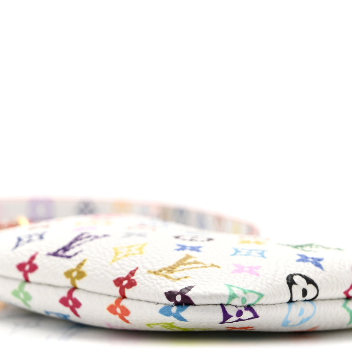 LV X TM Monogram Multicolor Phone Holder White