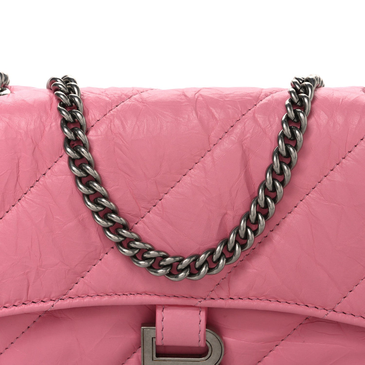 Crushed Calfskin Quilted XS Crush Chain Bag Sweet Pink