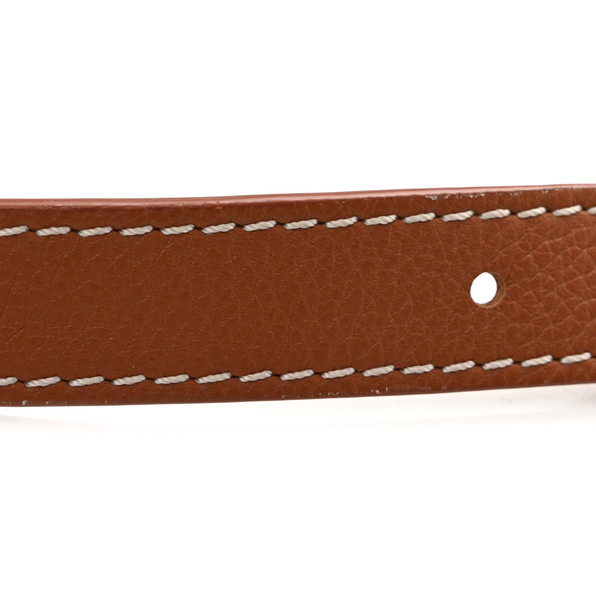 Grained Calfskin Low Key Wallet On Chain Cognac