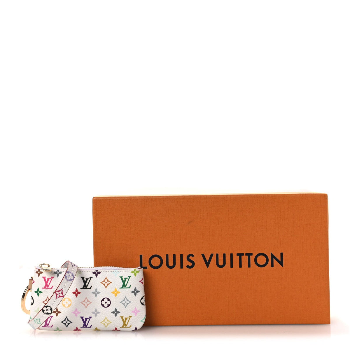 LV X TM Monogram Multicolor Phone Holder White