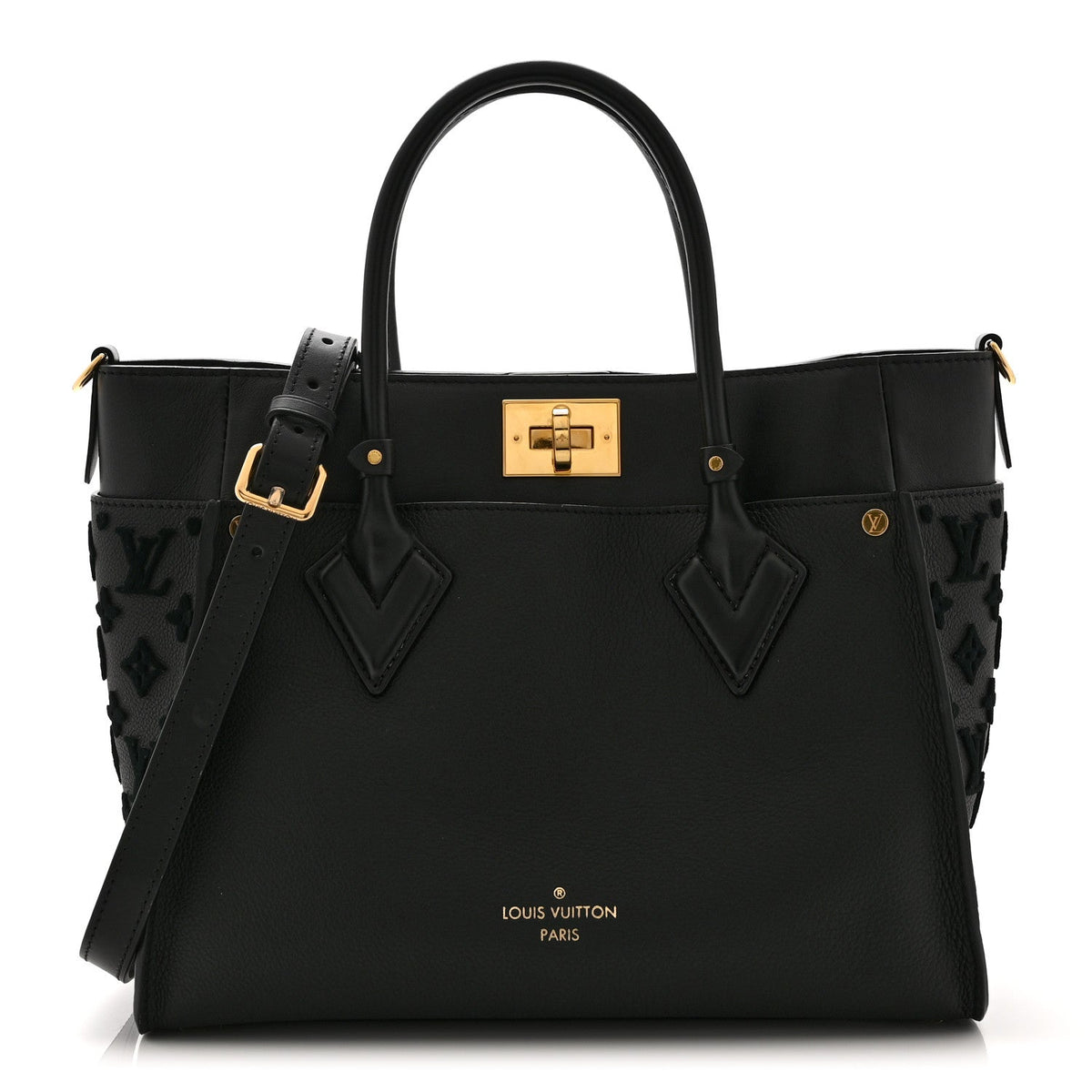 Calfskin Monogram Tufting On My Side Black