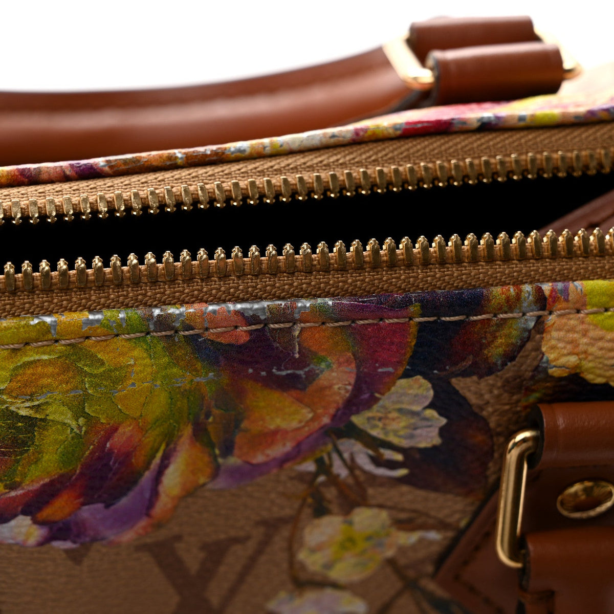 Metallic Monogram LV Garden Speedy Bandouliere 25 Gold