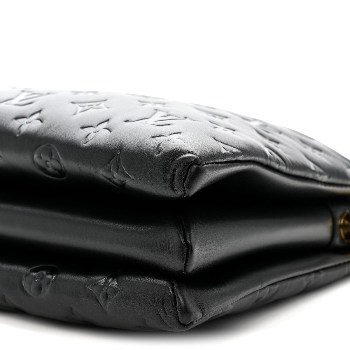 Lambskin Embossed Monogram Coussin PM Black