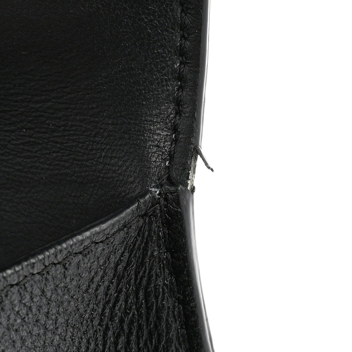 Grained Calfskin Small Hourglass Top Handle Bag Black