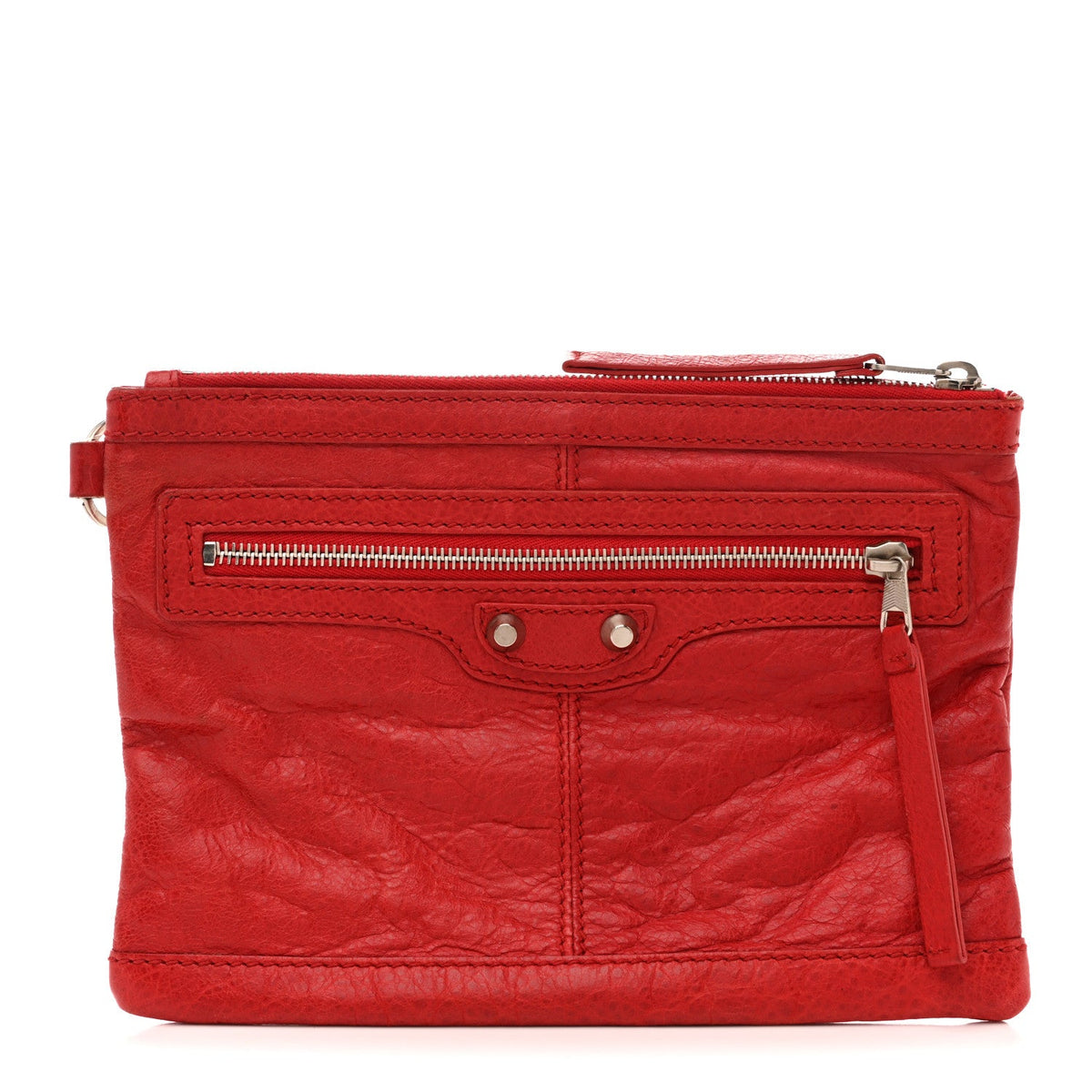 Agneau Arena Classic Hardware Small Clip Rouge Coquelicot