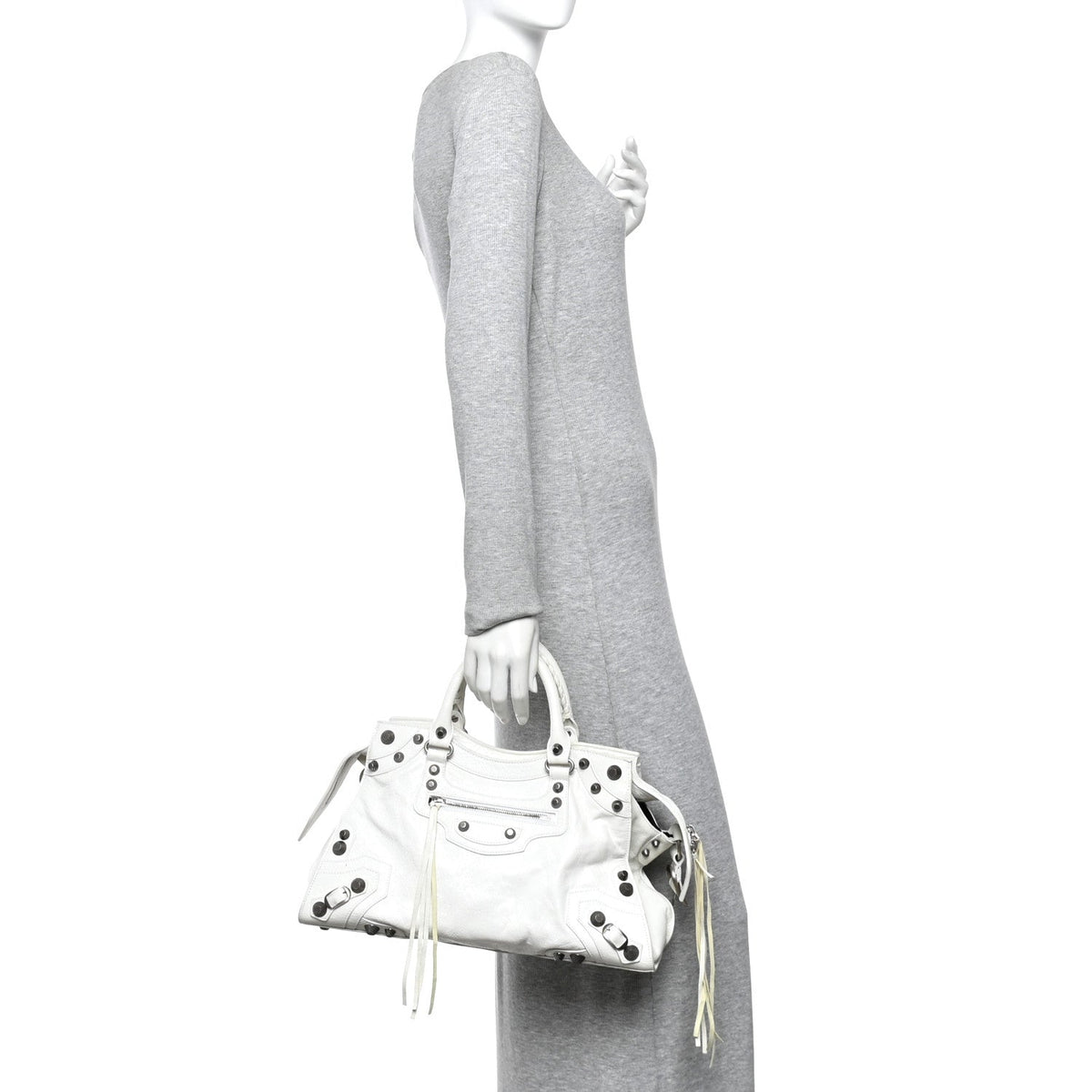 Agneau Arena Neo Cagole City Handbag Optic White