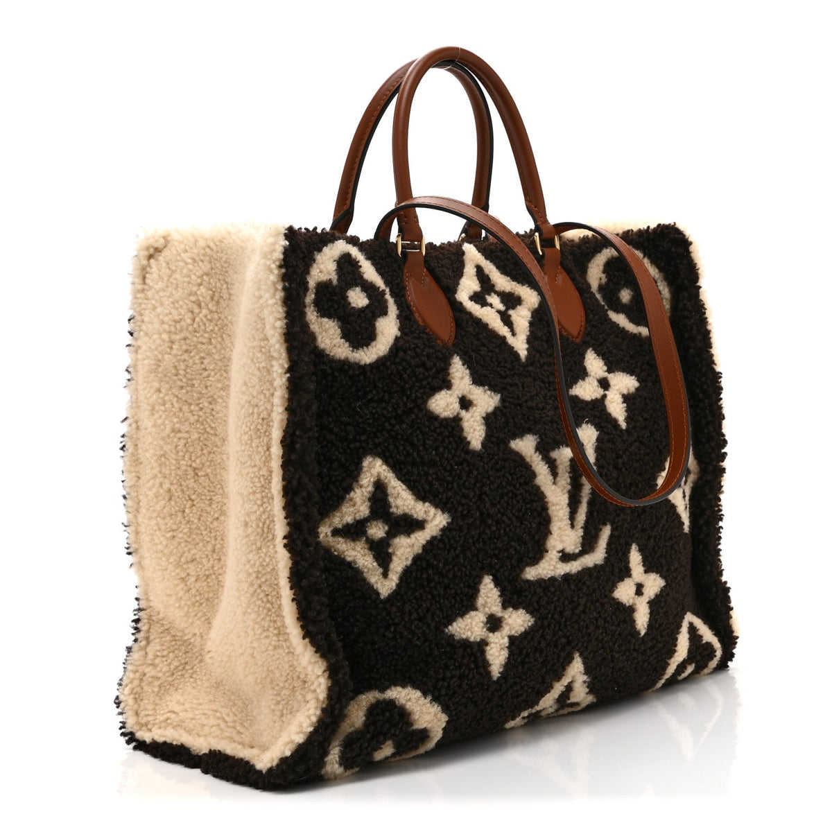 Shearling Monogram Giant Teddy Onthego GM Black White