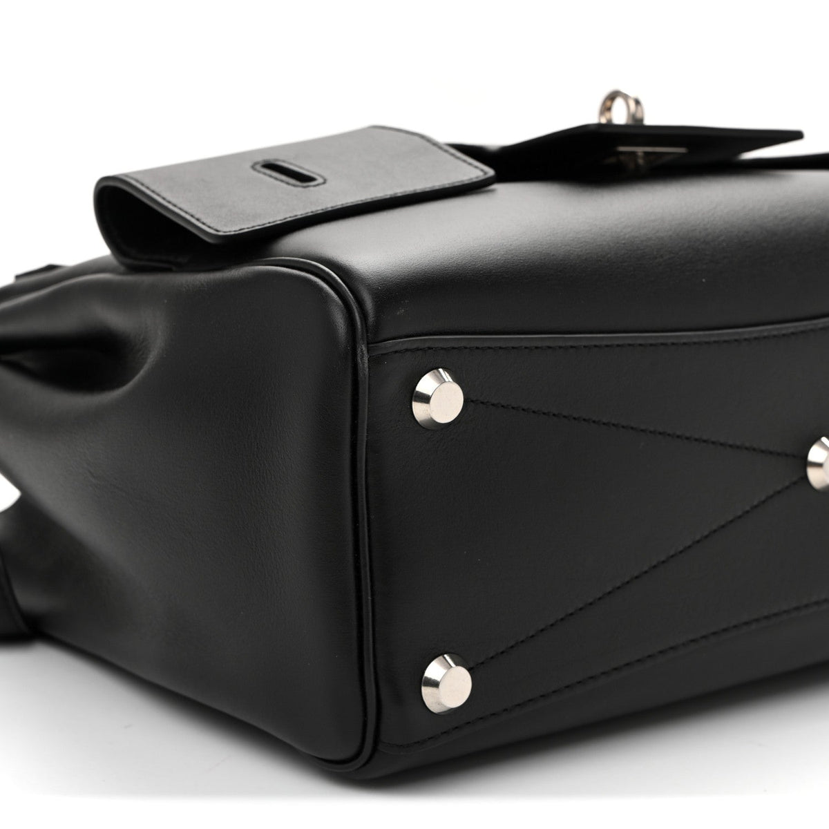Smooth Calfskin Small Bel Air Carry All Bag Black