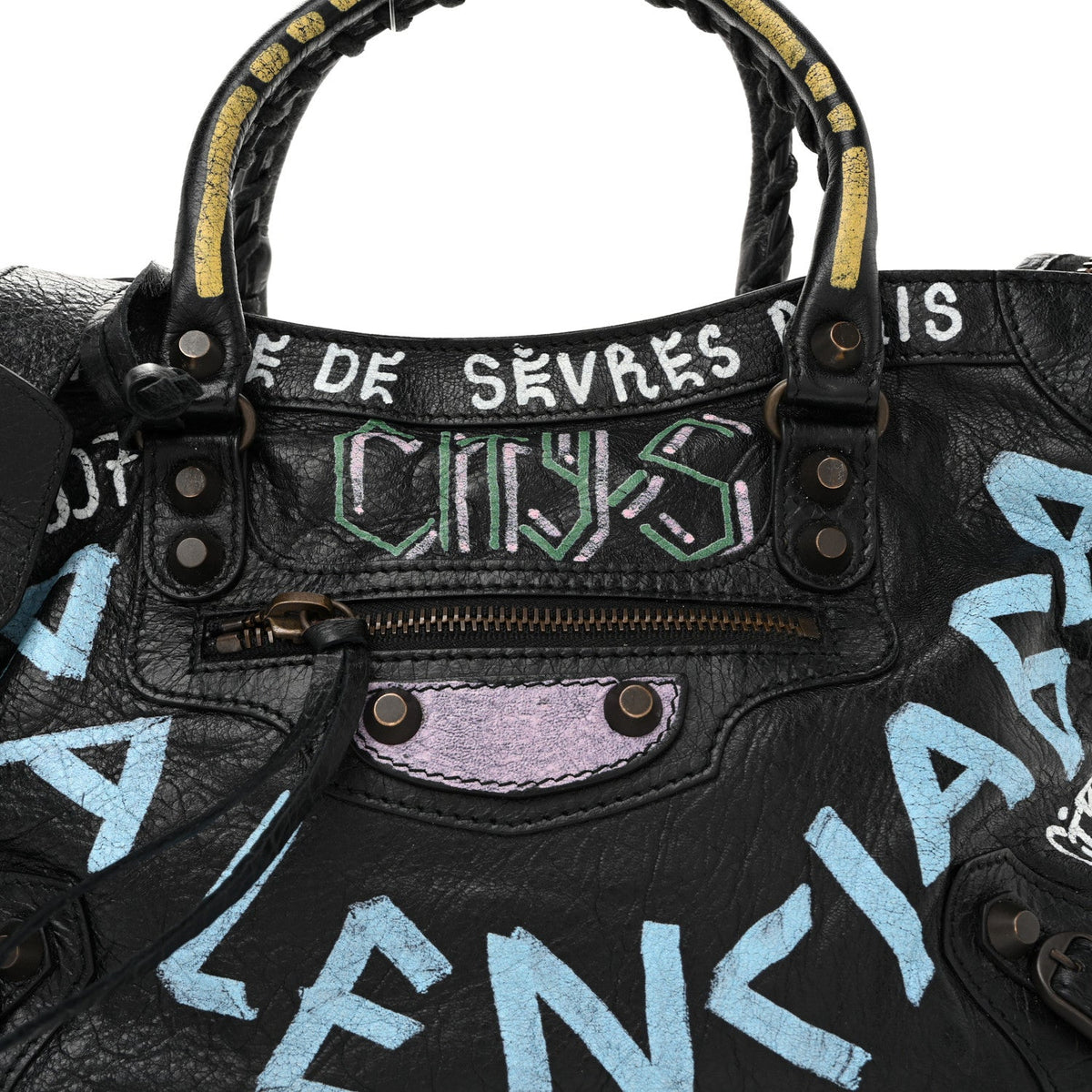 Agneau Graffiti All Over Classic Hardware S City Black Multicolor