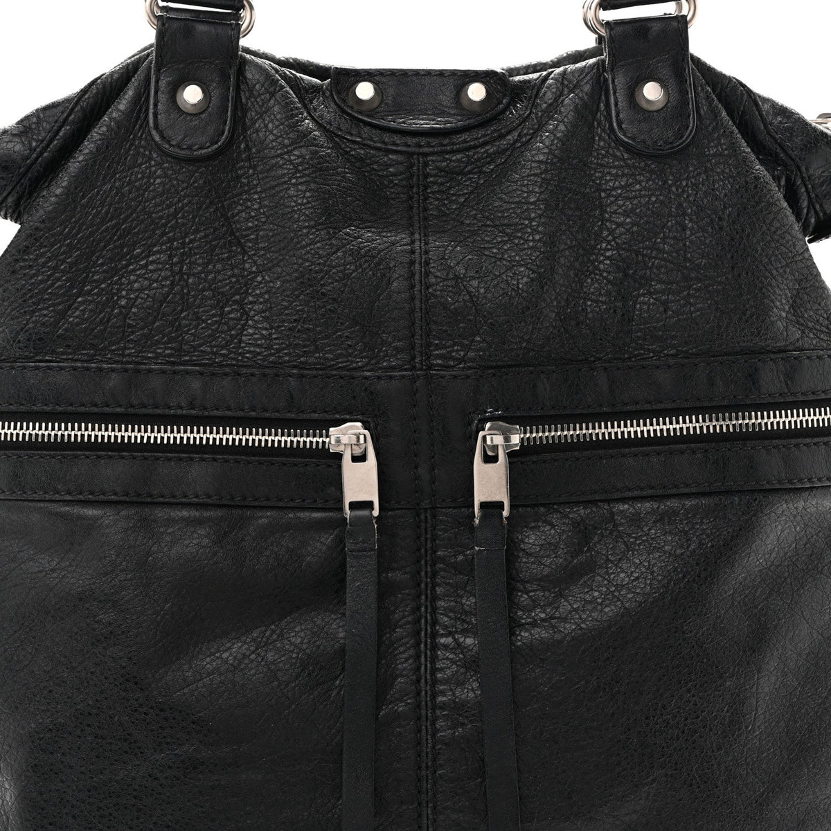 Agneau Classic Hardware Square Tote Black