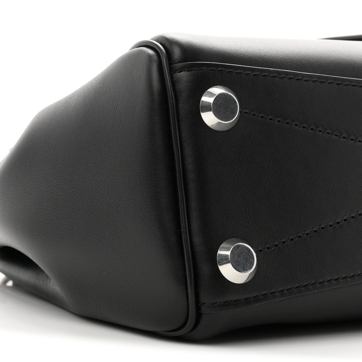 Smooth Calfskin Mini Bel Air Carry All Bag Black