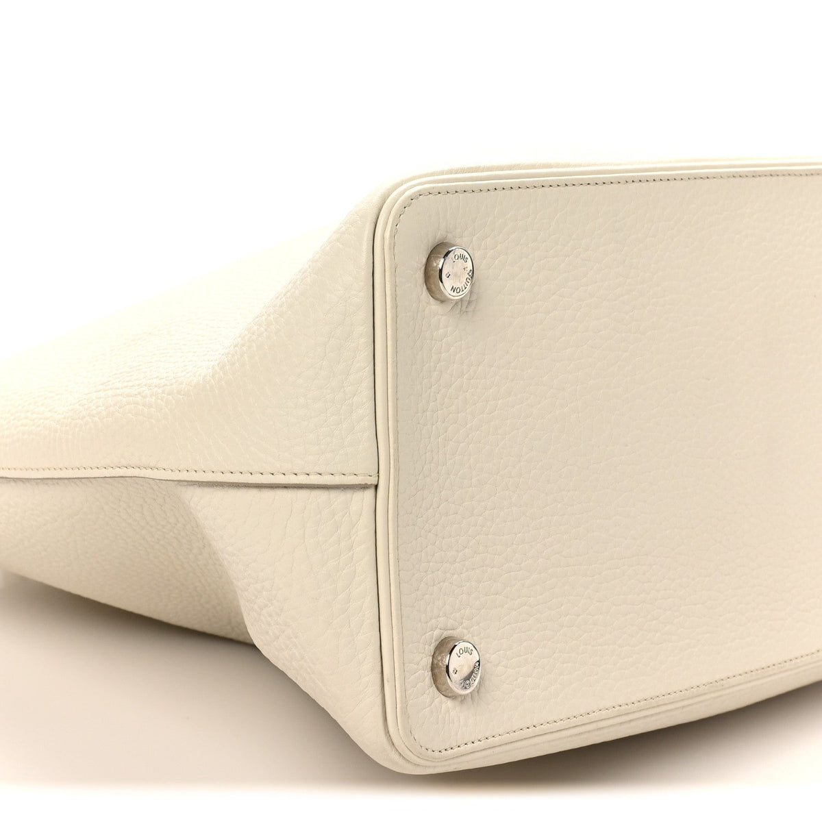 Veau Ecorce Haute Maroquinerie Lockit MM Ivory