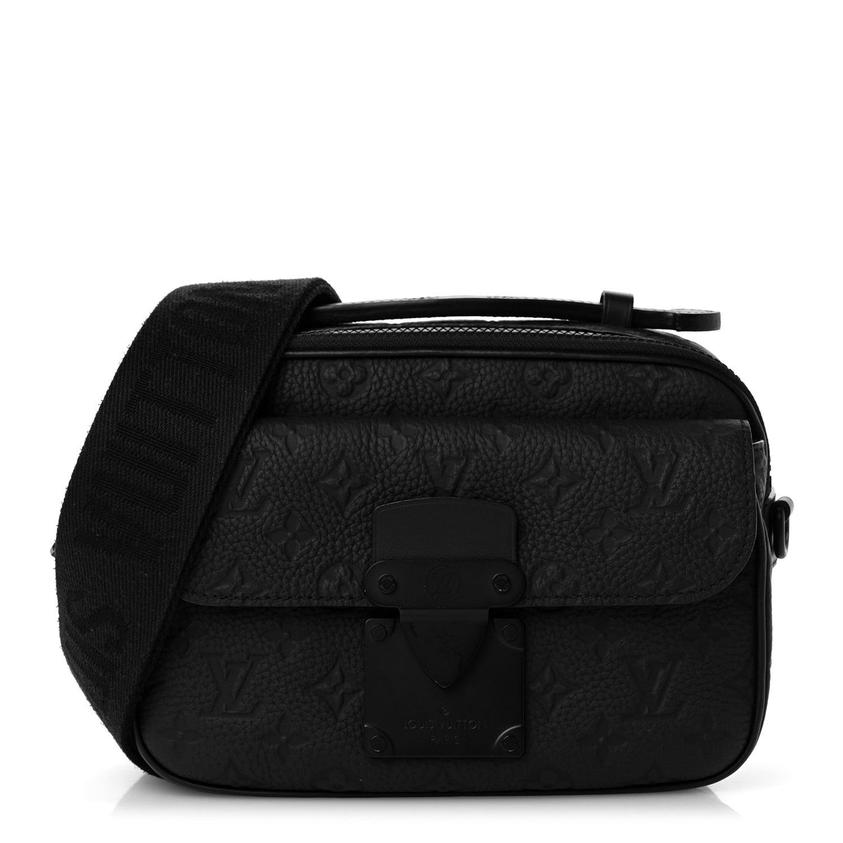 Taurillon Monogram S Lock Messenger Black