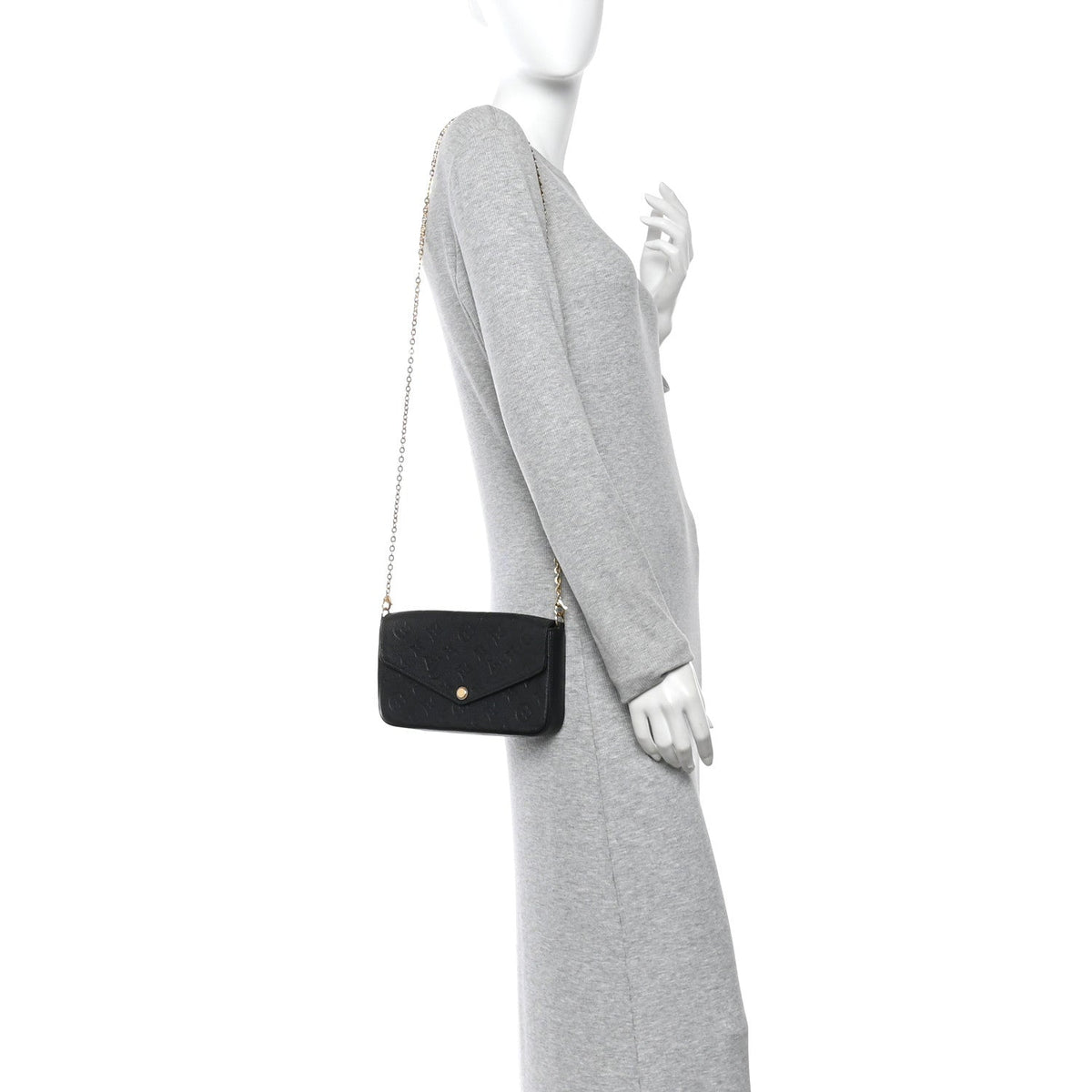 Empreinte Pochette Felicie Chain Wallet Black