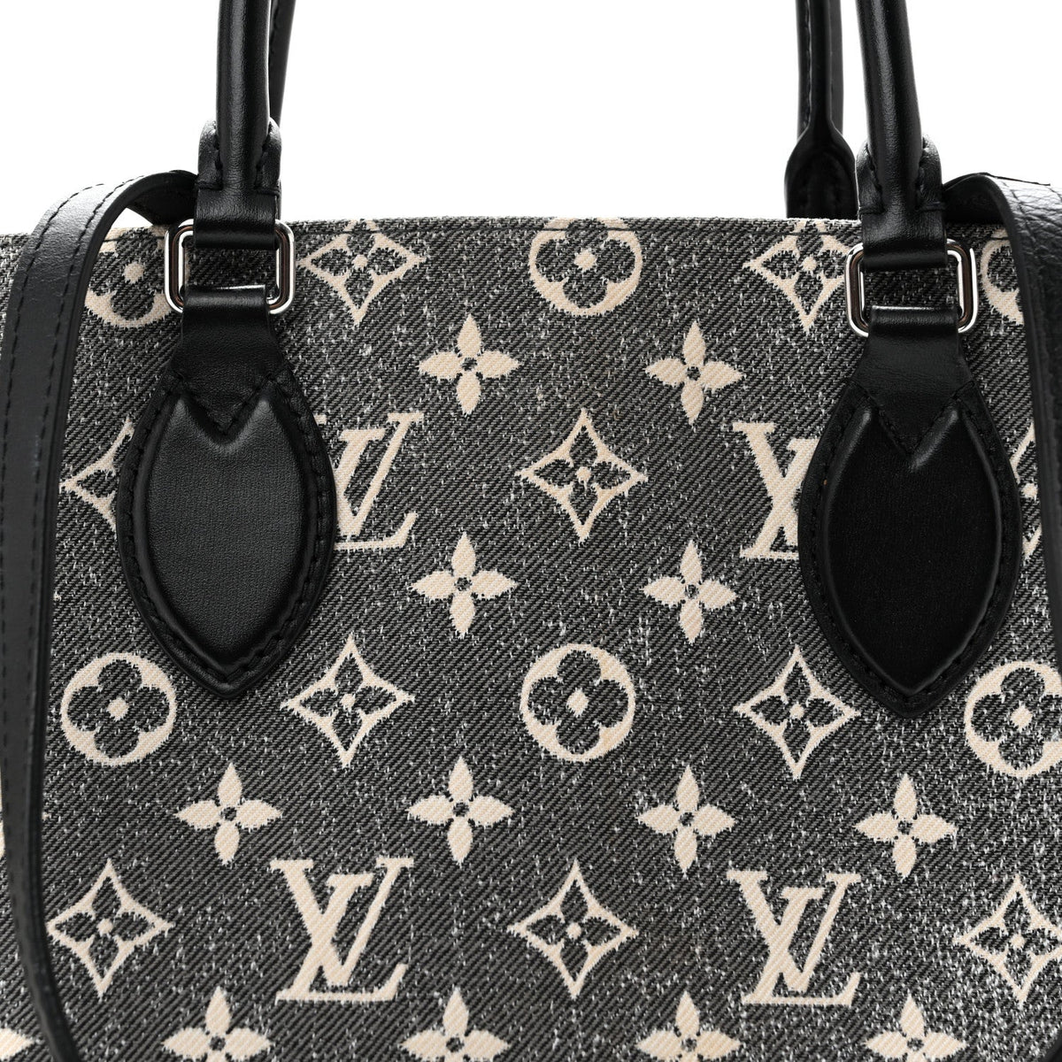 Monogram Jacquard Denim Onthego MM Black