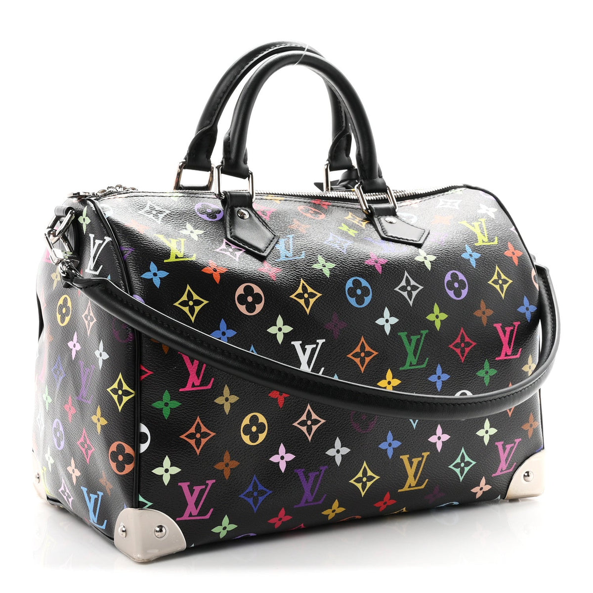 LV X TM Monogram Multicolor Speedy Soft 30 Black