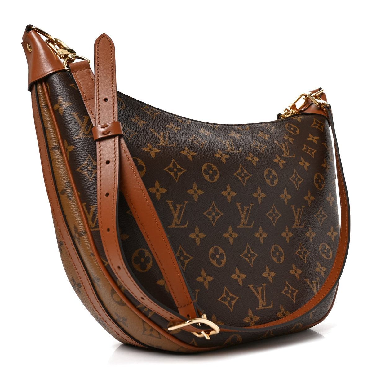 Reverse Monogram Loop Hobo